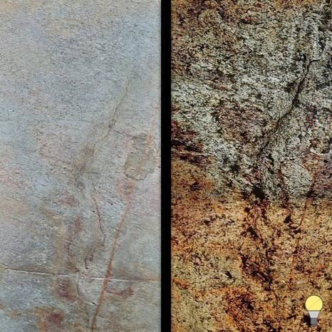 Transluzenter flexibler Schiefer SKIN 2mm - Golden, 240 x 90 cm | Umgebungsbeleuchtung, Innen & Außen