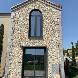 Polygonalplatten Marmor Rock Face Ivory