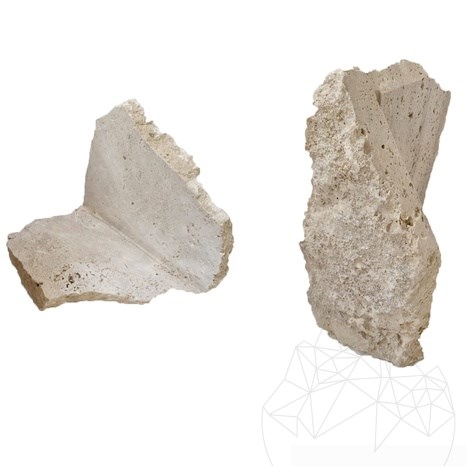 Außenverkleidung aus Stein Marmor Rock Face Yvory (Eckstück)