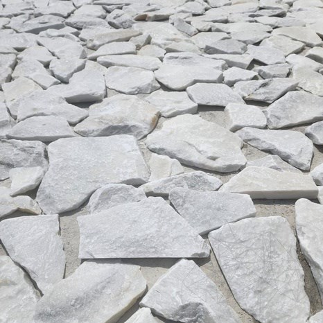 Polygonalplatten Marmor Rock Face White