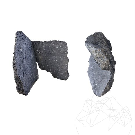 Außenverkleidung aus Stein, Felswand, brauner Travertin (Ecke)