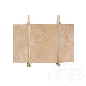 Klassische Travertinplatte mit Kreuzschnitt, gefüllt und geschliffen, 3 cm