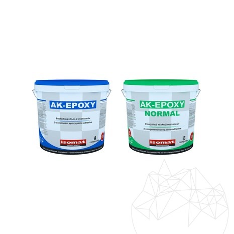 ISOMAT AK-Epoxy Normal – Zweikomponentiger Epoxidkleber für Marmor, Granit und Keramikfliesen, extrem widerstandsfähig, 1 L