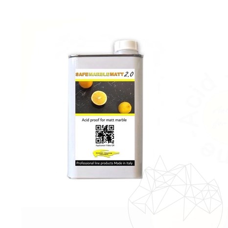 Safe Marble Mat Profi-Kit, 100 ml: Korrosionsschutz (Zitronen, Wein, Säfte, Essig usw.) für mattierten Naturstein