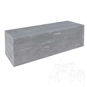 Garden Bench Seduta - Sinterized Stone, 120X40X2XH40