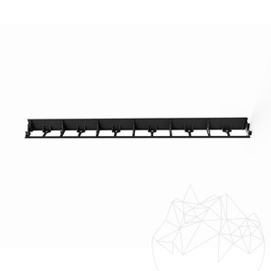 BERA – Uni-Randsteinset, schwarz, 2 Stück à 1 m, H: 78 mm (inkl. 6 Stifte)
