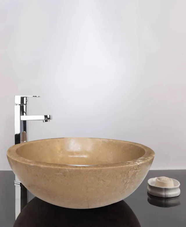 Waschbecken für Badezimmer - Noce Travertin RS-5, 42 x 15 cm