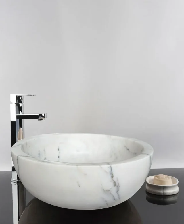 Waschbecken für das Badezimmer - Fliedermarmor RS-24, 42 x 15 cm