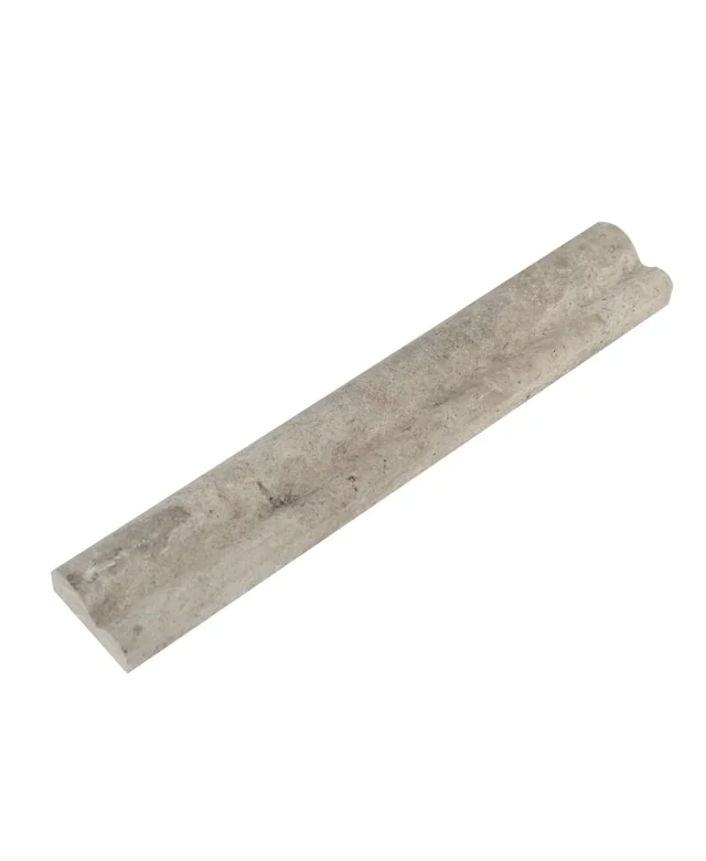 Silberner Travertin M4 Einfassung 2 x 5 x 30.5 cm