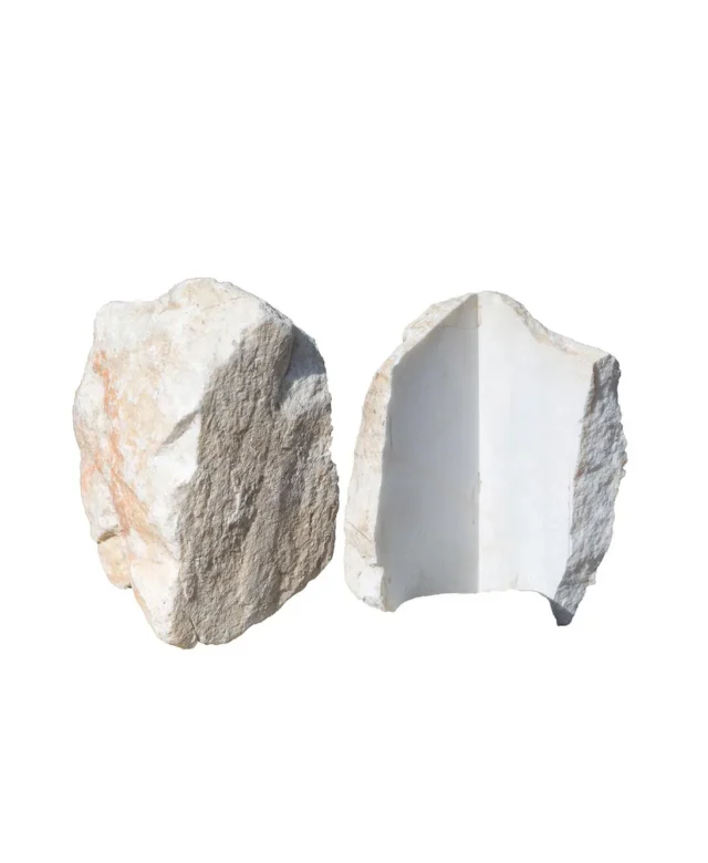 Felswand Vintage Thasos Polygonaler Marmor (Eckstück)