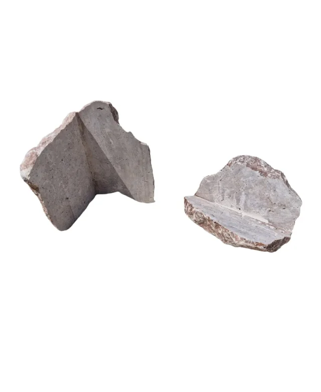 Polygonalplatten Travertin Rock Face Opium Red (Ecke)