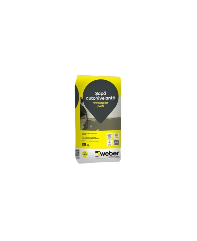 Weber Plan Profi 25 Kg - Selbstnivellierende Profi-Bodenspachtelmasse mit Verstärkungsfasern