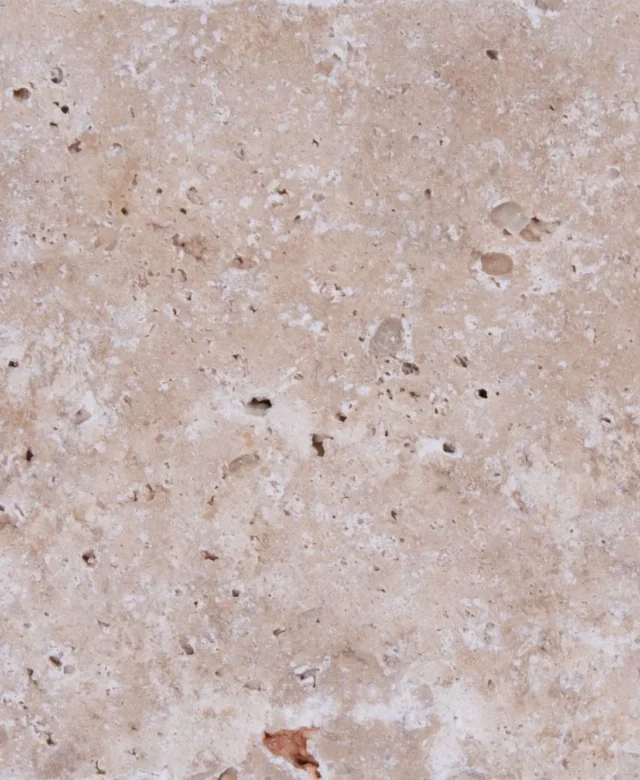 Klassischer kreuzgeschnittener getrommelter Travertin 10 x 10 x 1 cm