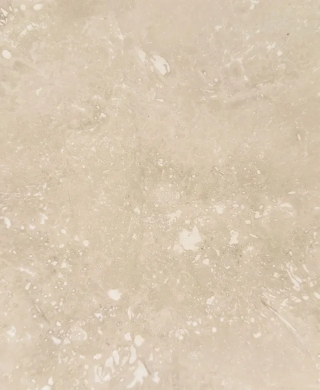 Klassischer, geschliffener Travertin Verfugt im Kreuzschliff, 20.3 x 20.3 x 1.2 cm
