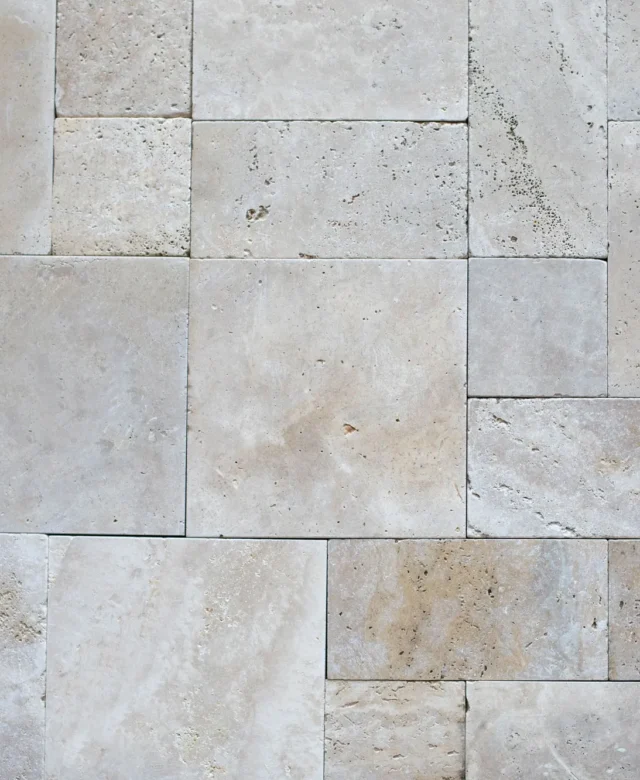 Travertin Classic Cross Cut Antik/Getrommelt Mini Römischer Verband 3 cm