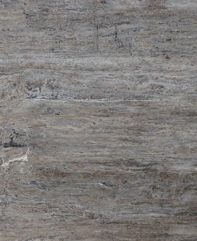 Platte Silver Travertin Vein Cut Geschliffen, 2 cm